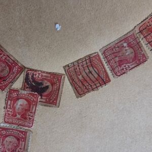 Unique Vintage Red Stamp Collection